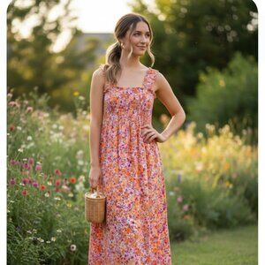 Old Navy Women Size S  Sleeveless Sundress Floral Print Pullover Tube